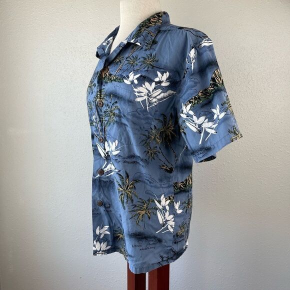 Palmwave Hawaiian Short Sleeve Button Down Shirt Size M - Picture 3 of 7